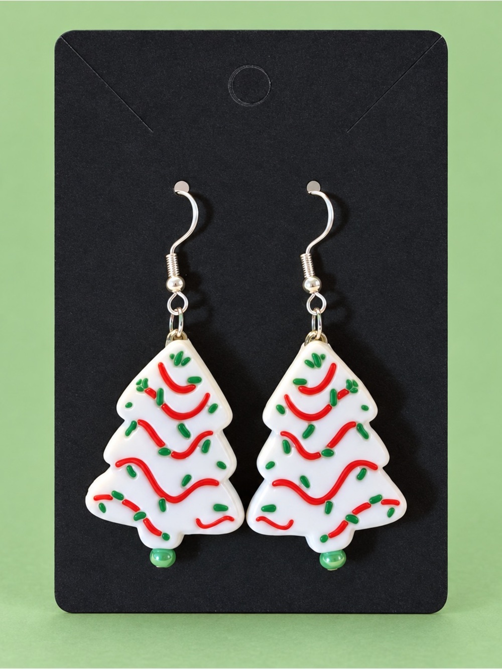 Sugar Cookie Christmas Tree Earrings